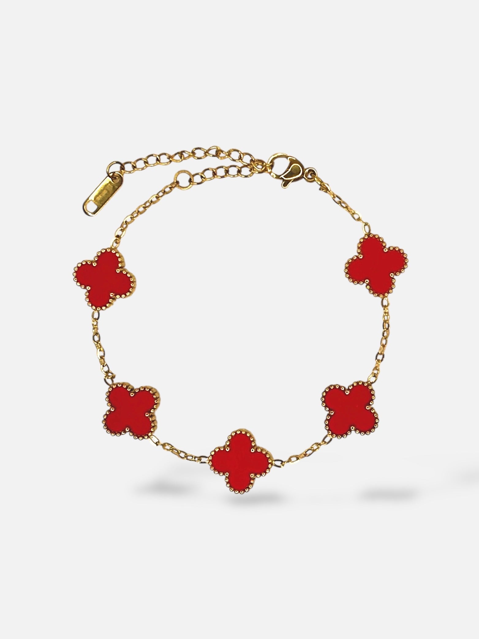 Bracelet Clovers Red
