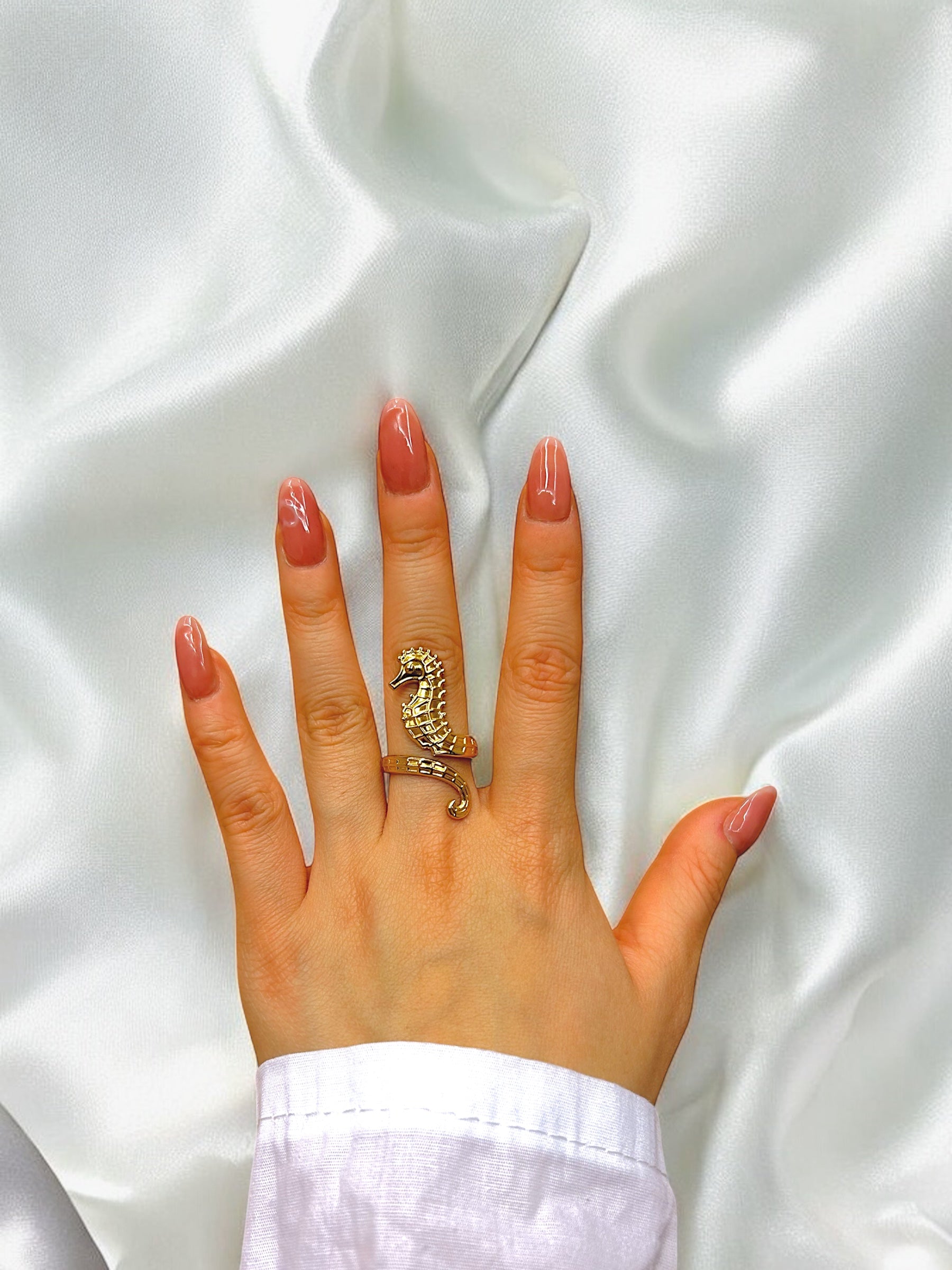 Bague Hippocampe Doré