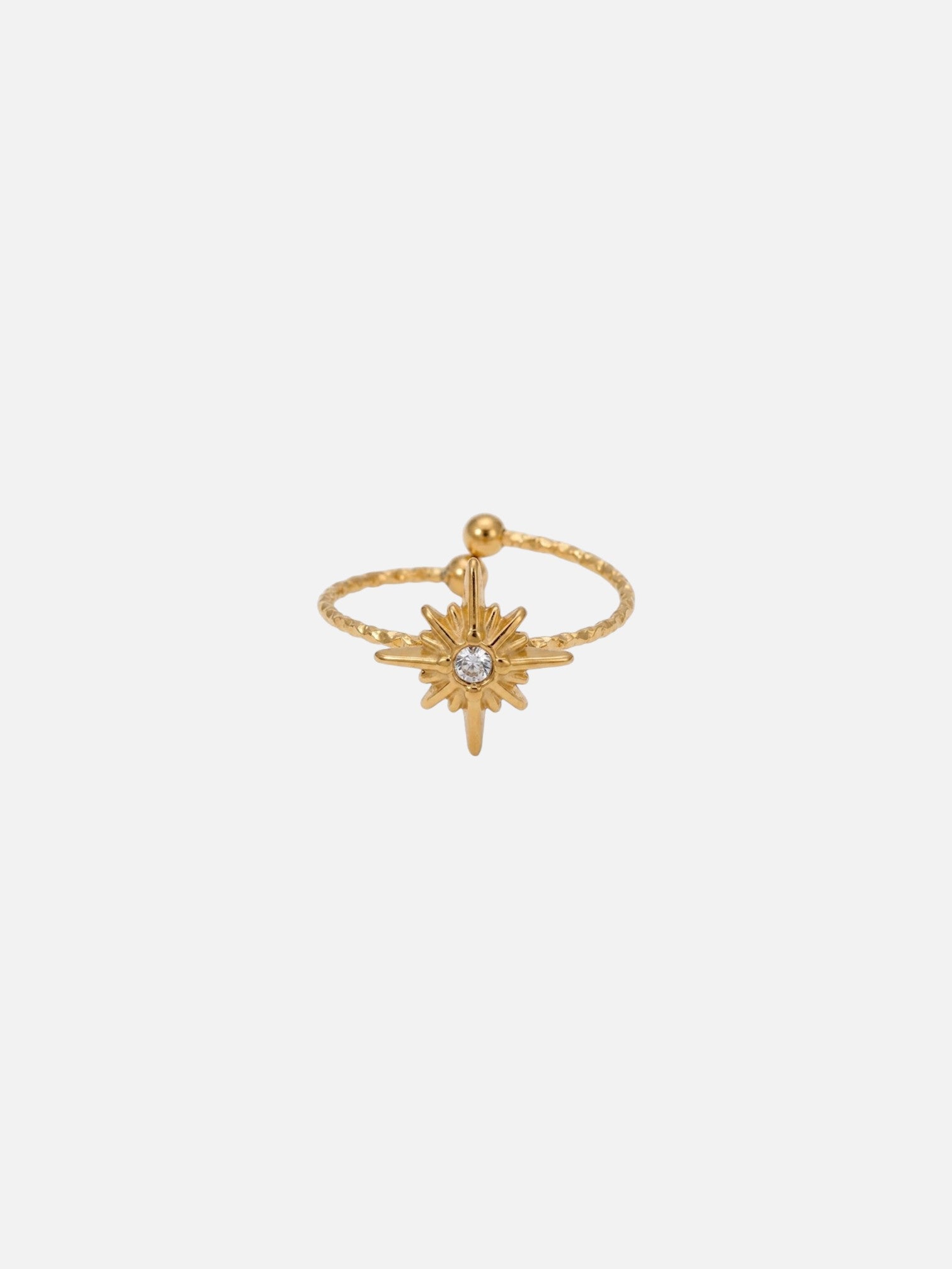 Bague Étoile Polaire Dorée