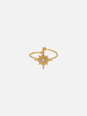 Bague Étoile Polaire Dorée