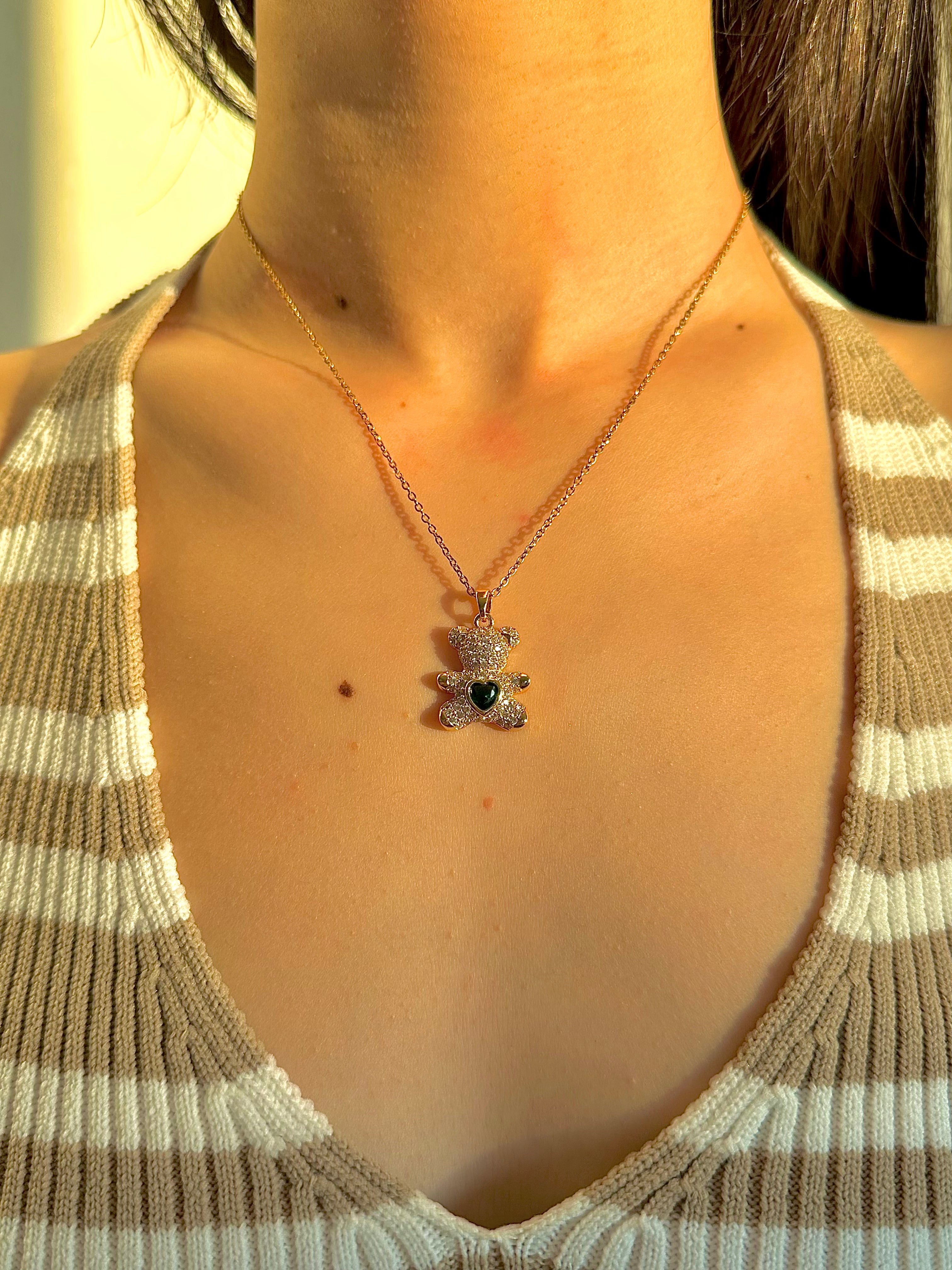 Collier Nounours Vert