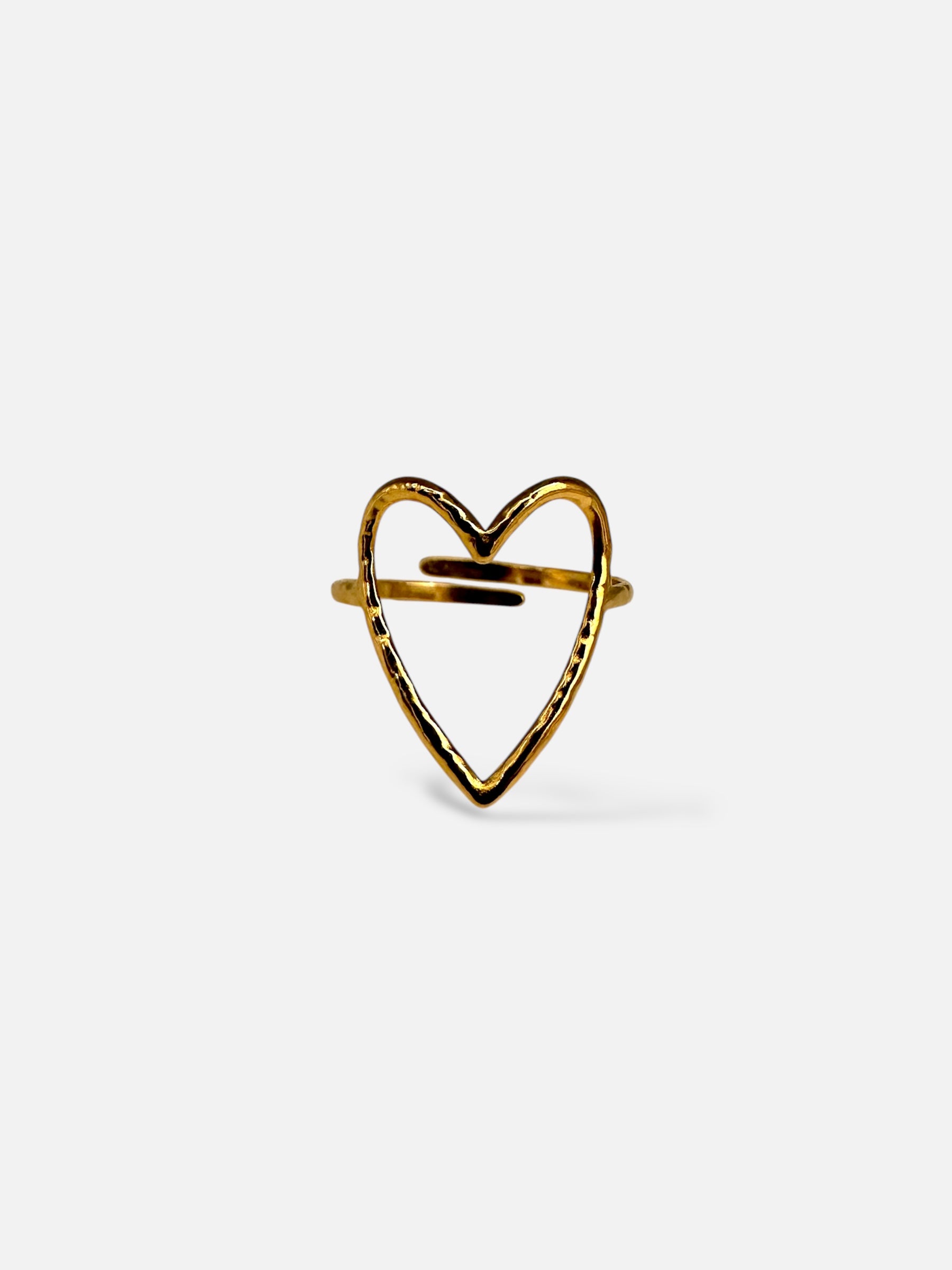 Bague Grand Coeur Doré