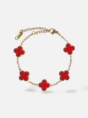 Bracelet Clovers Red
