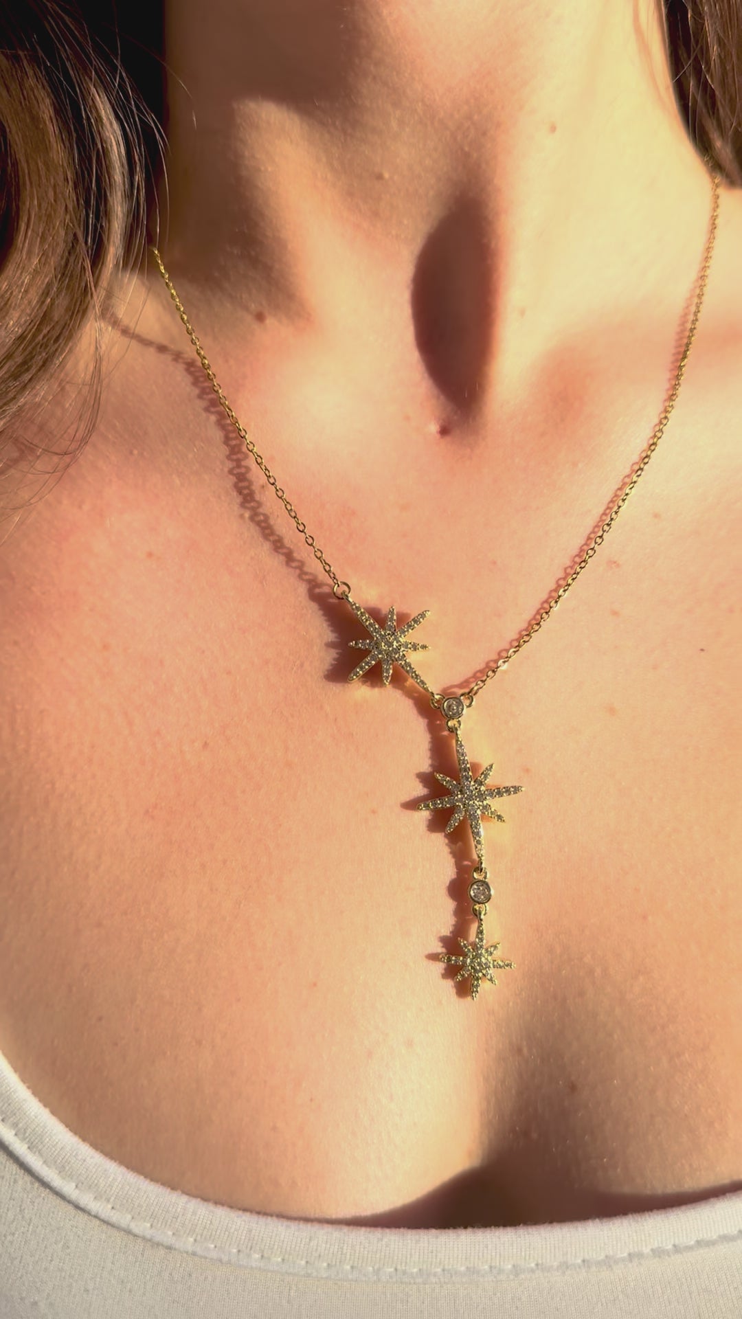 Charger la vidéo : Collier Soraya Doré