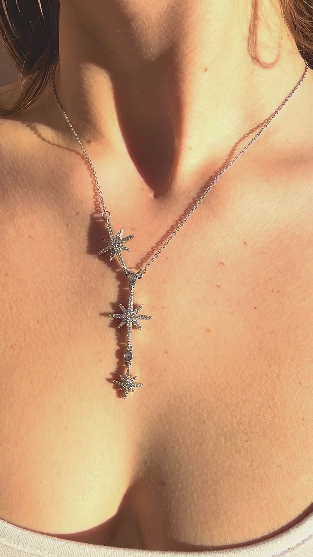 Charger la vidéo : Collier Soraya Argenté