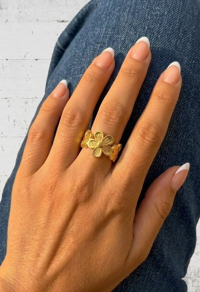 Bague Flower Dorée