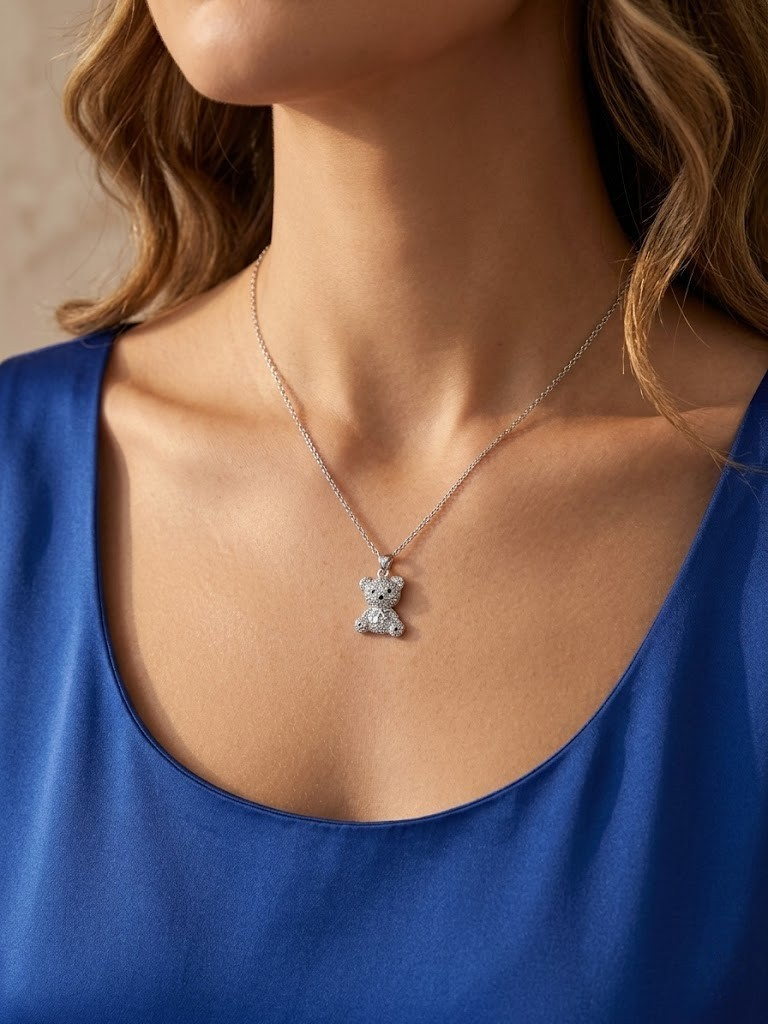Collier Nounours Argenté